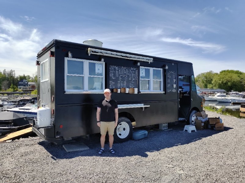 The Rocking Dock - Chip truck comes to Port of Call Marina