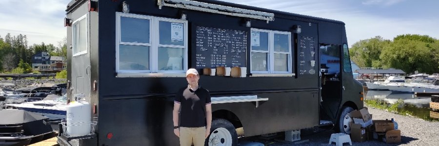 The Rocking Dock - Chip truck comes to Port of Call Marina