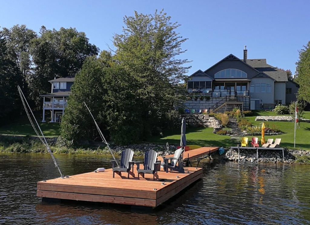 Custom dock on Ottawa River